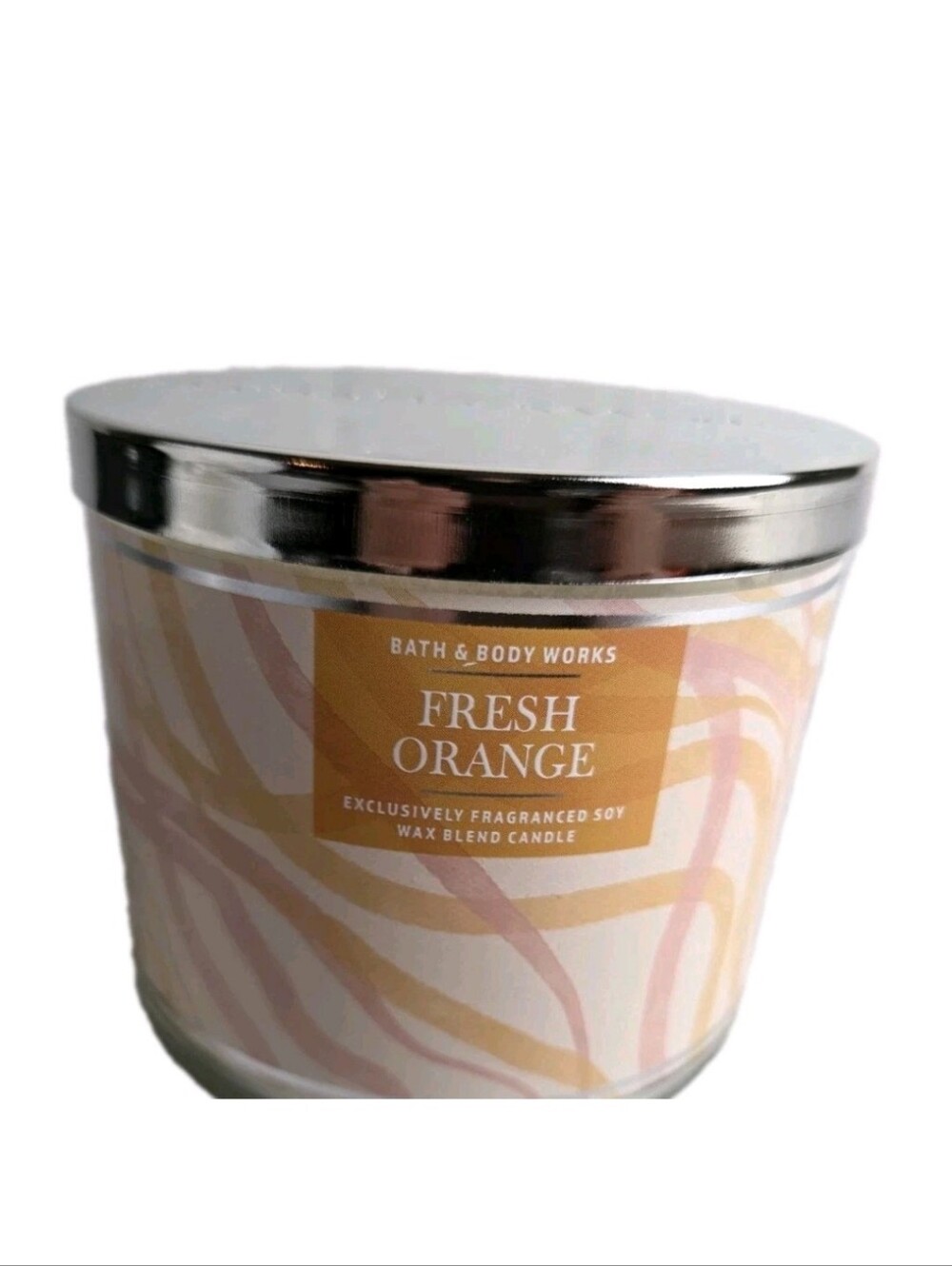 Bath & Body Works FRESH ORANGE Fragrant Candle 14.5 oz Soy Blend 3 Wick NEW